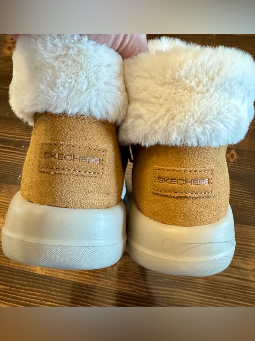 Skechers Chestnut On The Go Joy Lush Fur Lined Winter Chukka Boots Size 7.5 - Picture 4 of 8